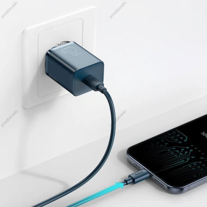 Мережевий зарядний пристрій Baseus Super Si Quick Charger 20W Blue CCSUP-B03